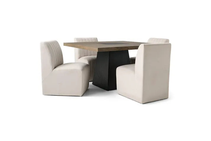 Jessica 54" Square Dining Bench Set (5 pieces) -