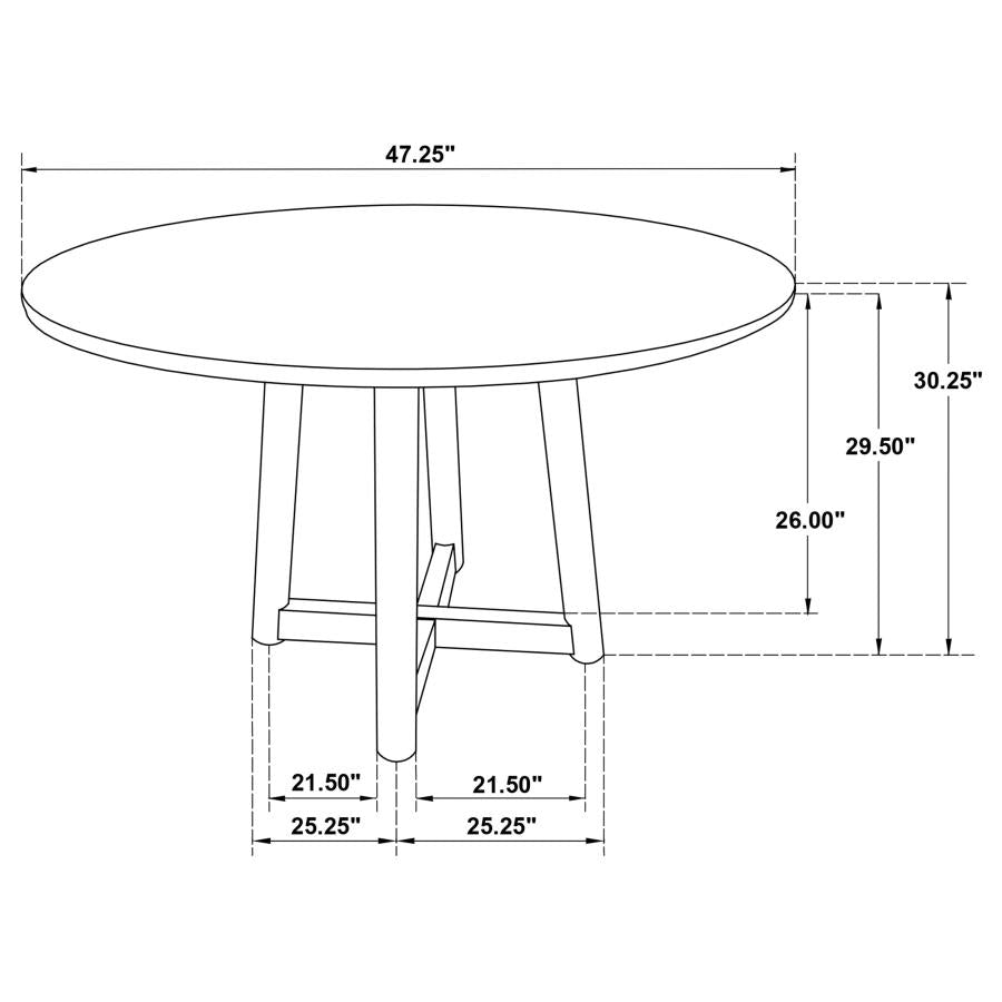 Dana 47" Round Dining Table Set -
