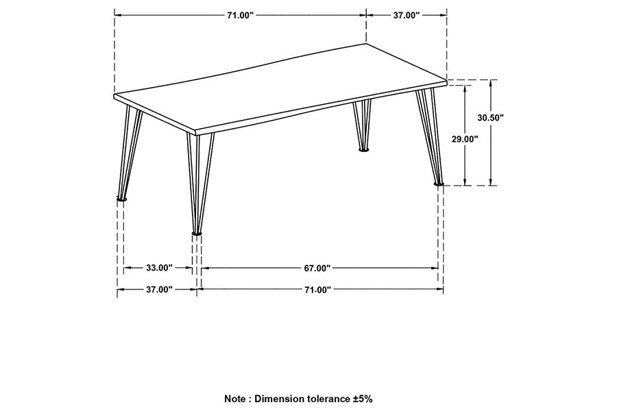 Acacia Live Edge Dining Table -