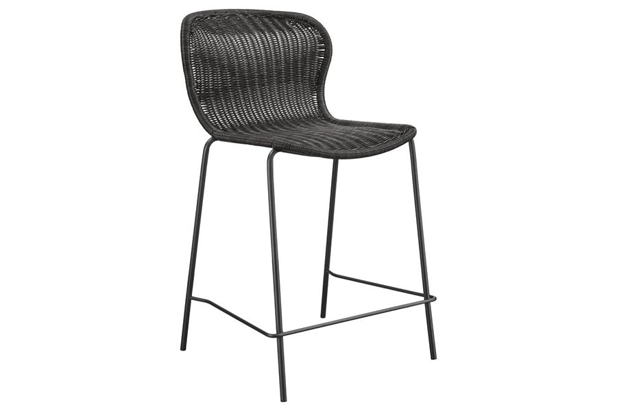 McKenna Faux Rattan Counter Stools (Set of 2) -