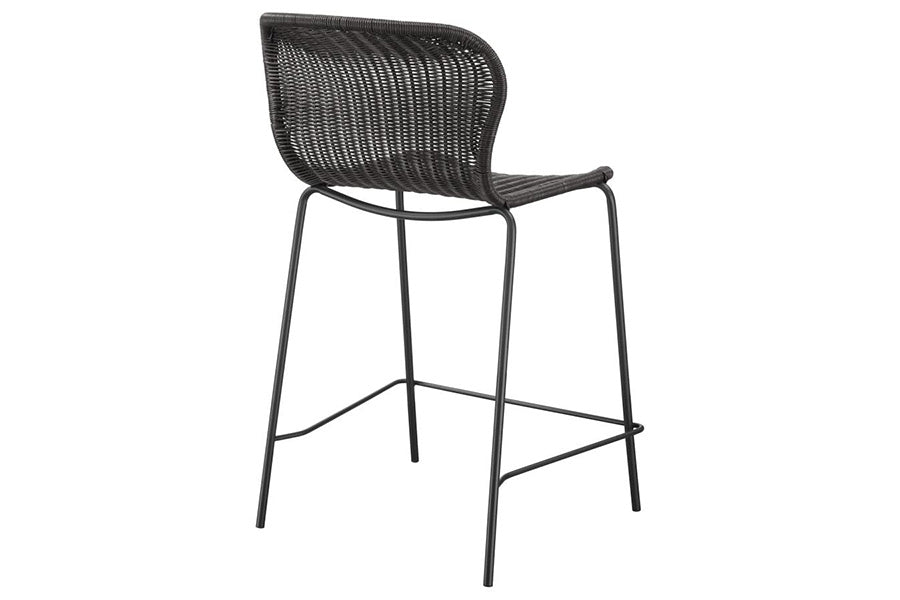 McKenna Faux Rattan Counter Stools (Set of 2) -
