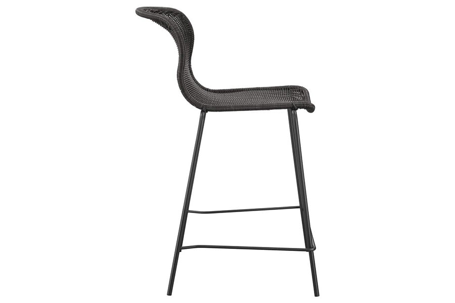 McKenna Faux Rattan Counter Stools (Set of 2) -