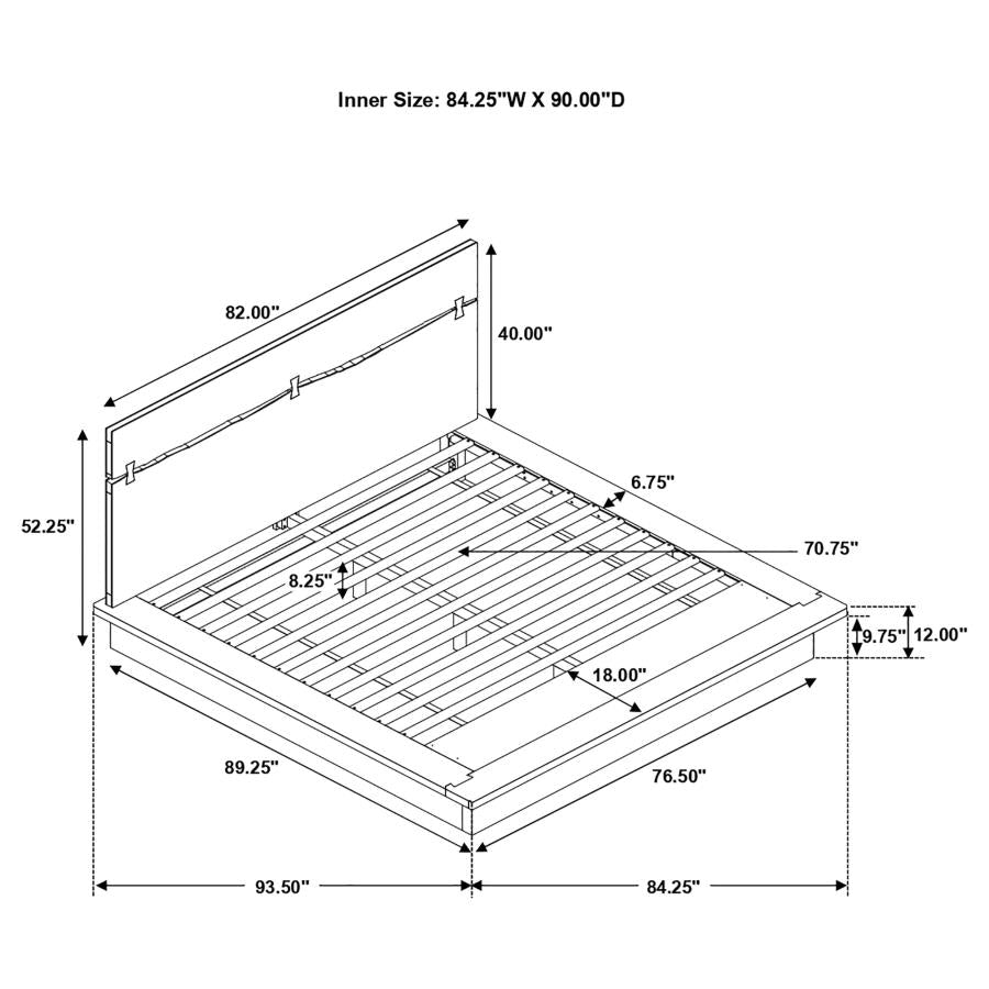 Willow Platform Panel King Bed -