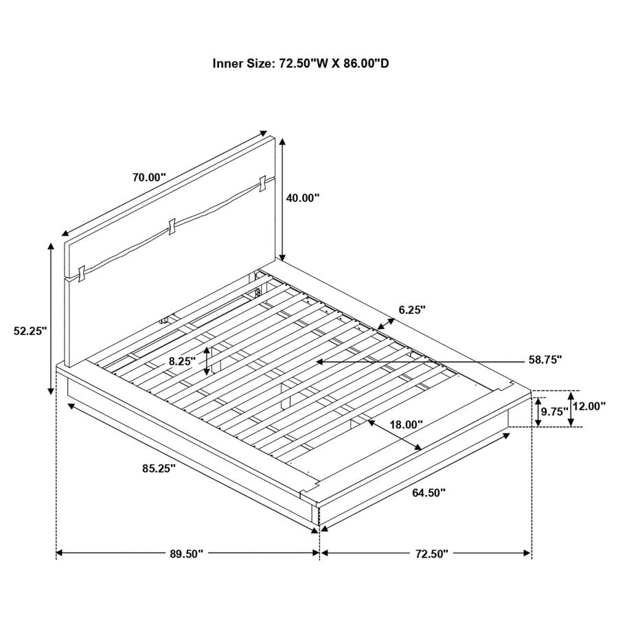 Willow Platform Panel Queen Bed -