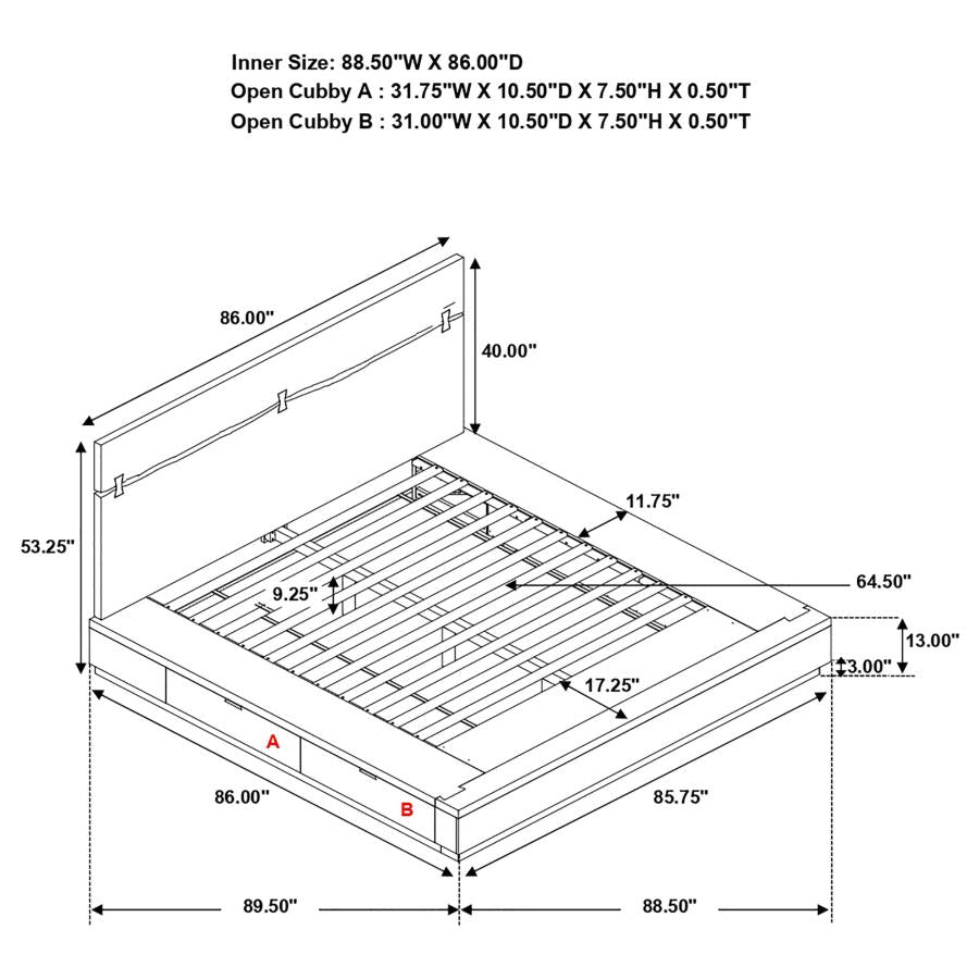 Willow Storage King Bed -