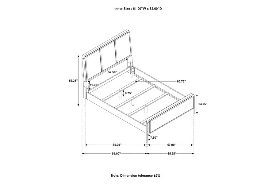 Arianna Queen Upholstered Bed