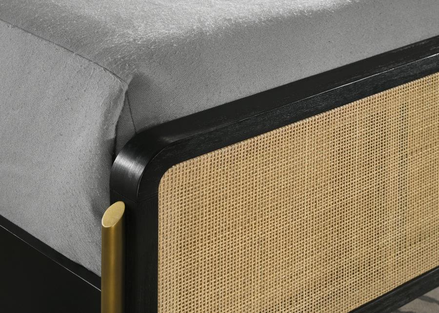 Arianna Black and Sand Queen Bed -