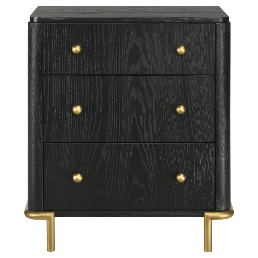 Arianna Black Nightstand -