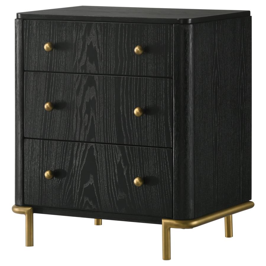 Arianna Black Nightstand -