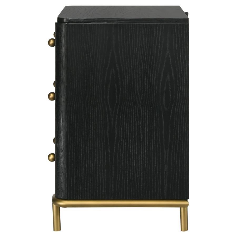 Arianna Black Nightstand -