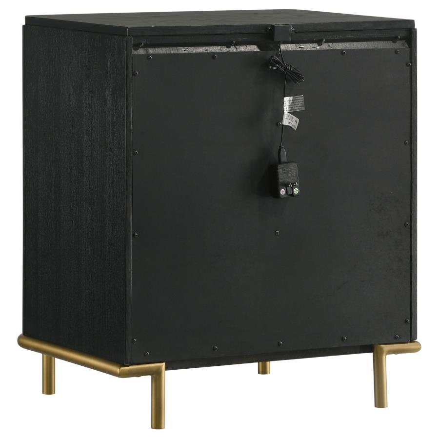 Arianna Black Nightstand -
