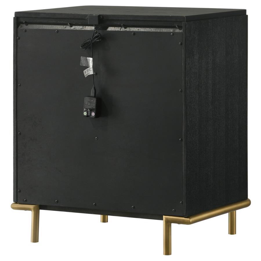 Arianna Black Nightstand -