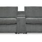 Hadley 2 Seat Reclining Sectional with Console Granite