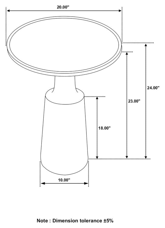 Izzy Black Accent Table -