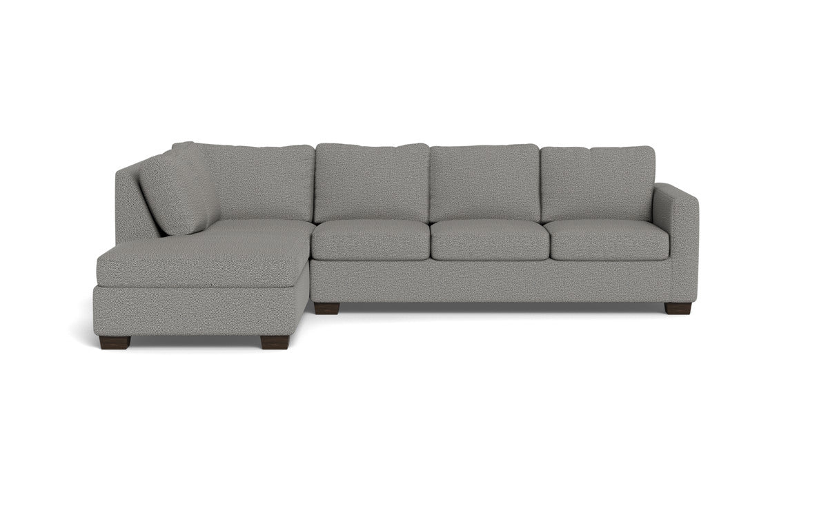 Track 121" Left Chaise Sectional - Alley Pepper