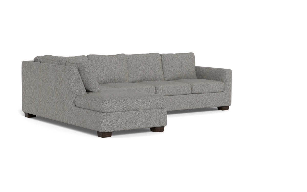 Track 121" Left Chaise Sectional - Alley Pepper
