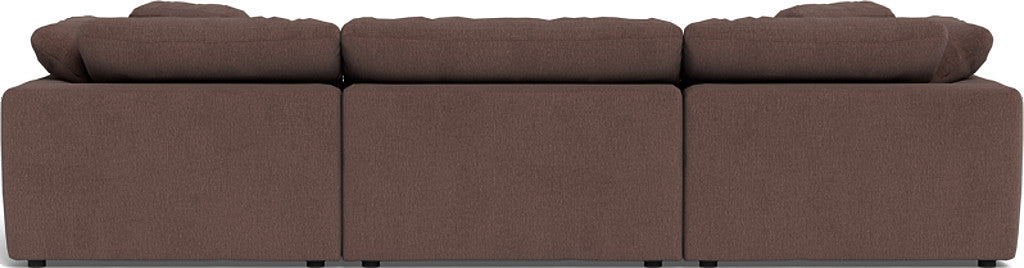 Fluffy 133.5" 3 Piece Sofa W/Double Ottoman - Amigo II Dusk