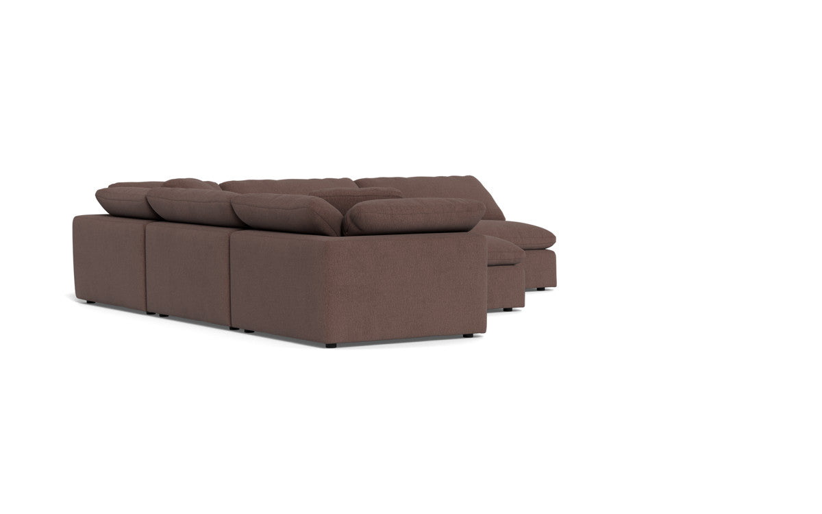 Fluffy 133.5" 5 Piece Sectional W/Ottoman - Amigo II Dusk