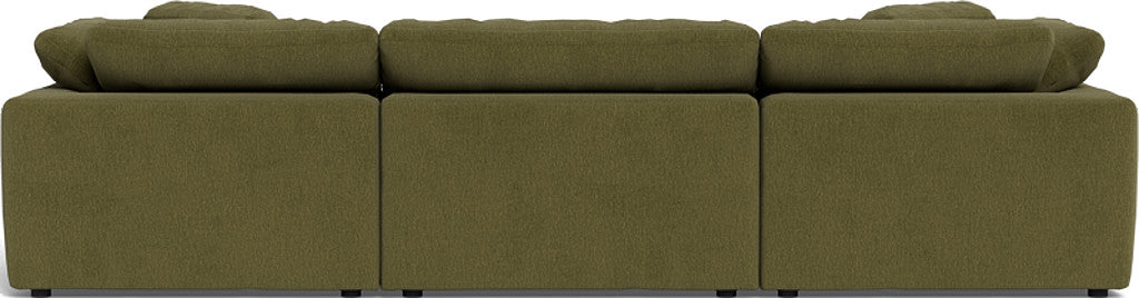Fluffy 133.5" 3 Piece Sofa W/Double Ottoman - Amigo II Garden