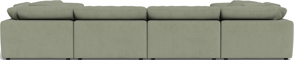 Fluffy 178" 4 Corner U Sectional - Amigo II Sage