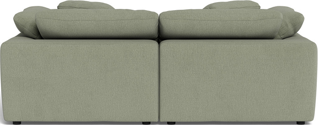 Fluffy 89" 2 Piece Sofa w/Otto - Amigo II Sage