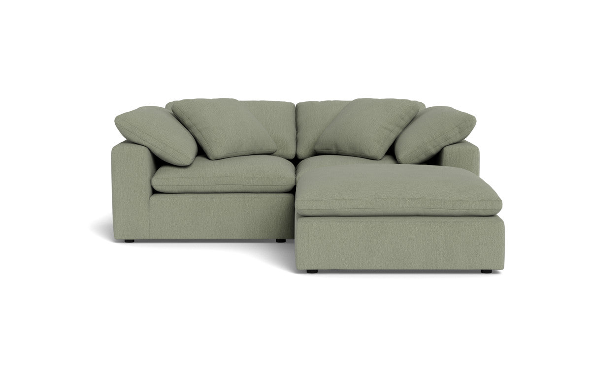 Fluffy 89" 2 Piece Sofa w/Otto - Amigo II Sage