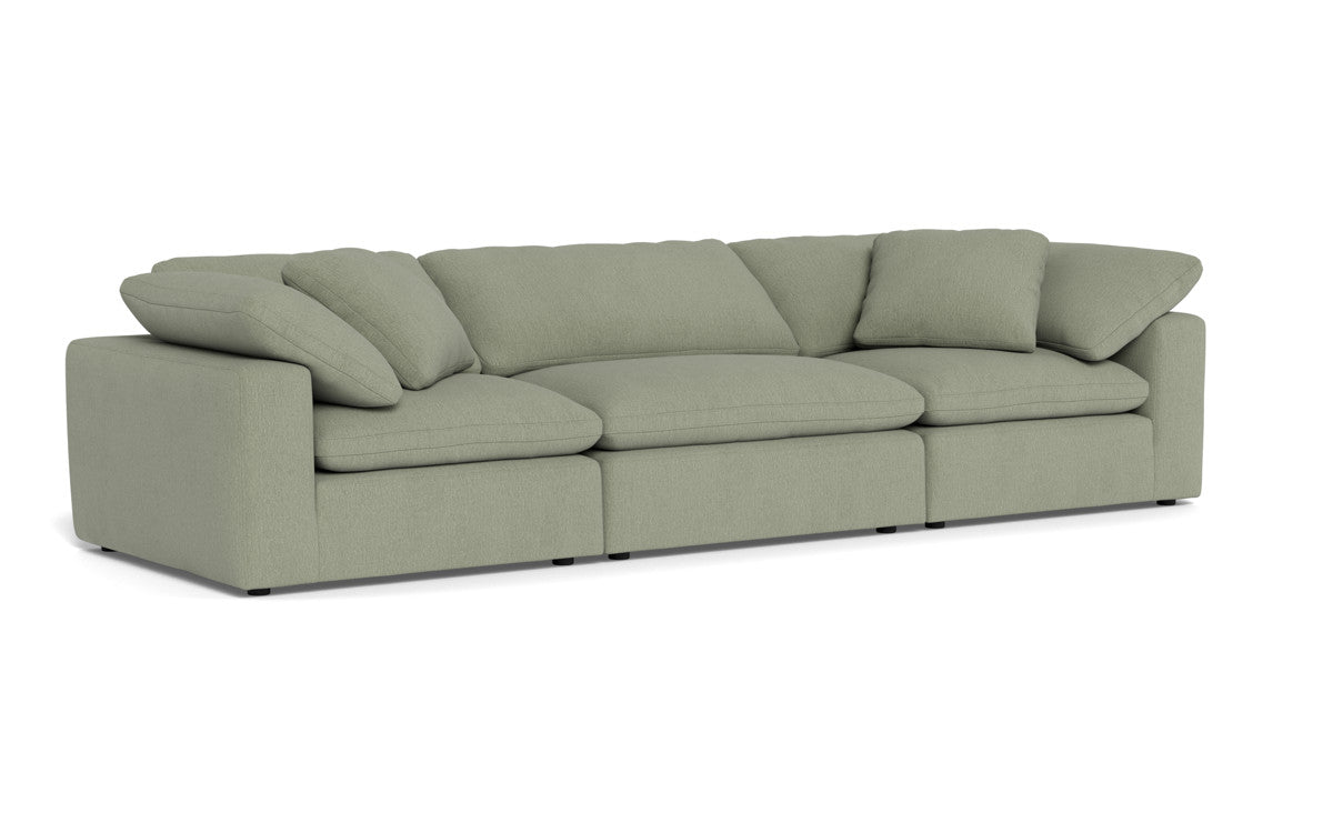 Fluffy 133.5" 3pc Sofa - Amigo II Sage