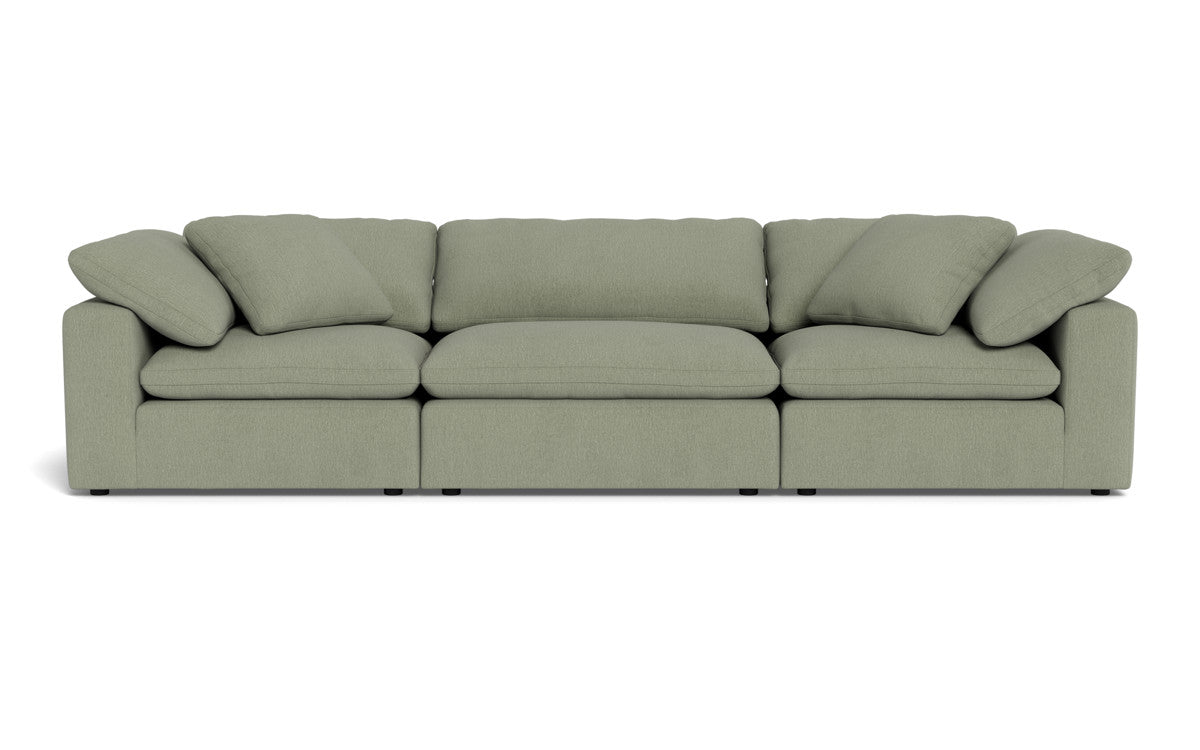 Fluffy 133.5" 3pc Sofa - Amigo II Sage