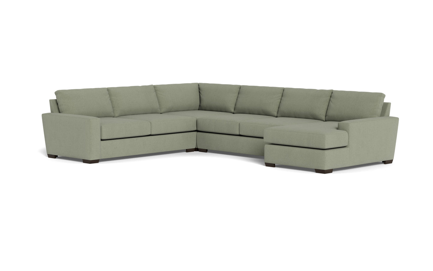 Mas Mesa 162" Deep Corner Sectionals w. Right Chaise - Amigo II Sage