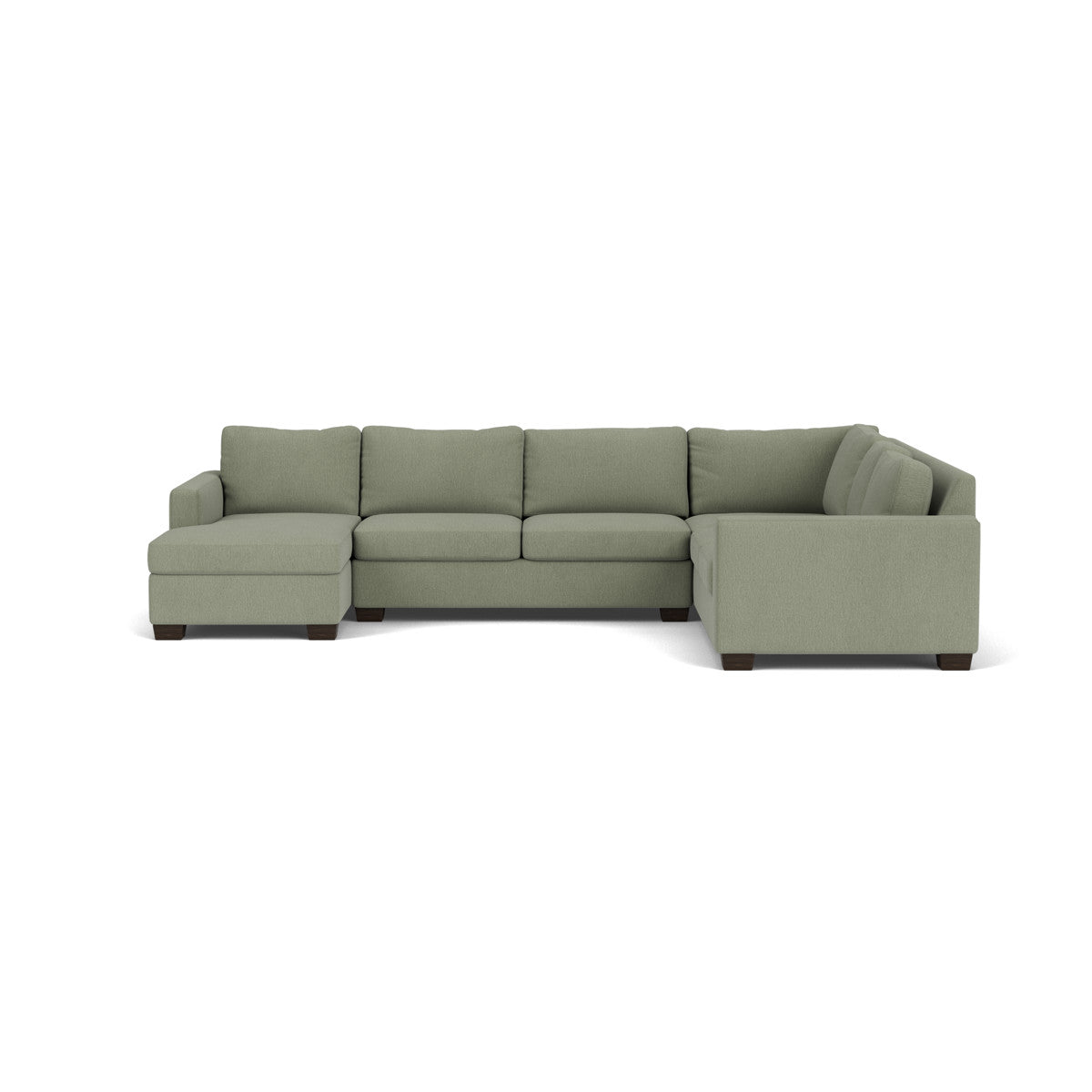 Track 141" Corner Sectionals W. Full Sleeper & Left Chaise - Amigo II Sage