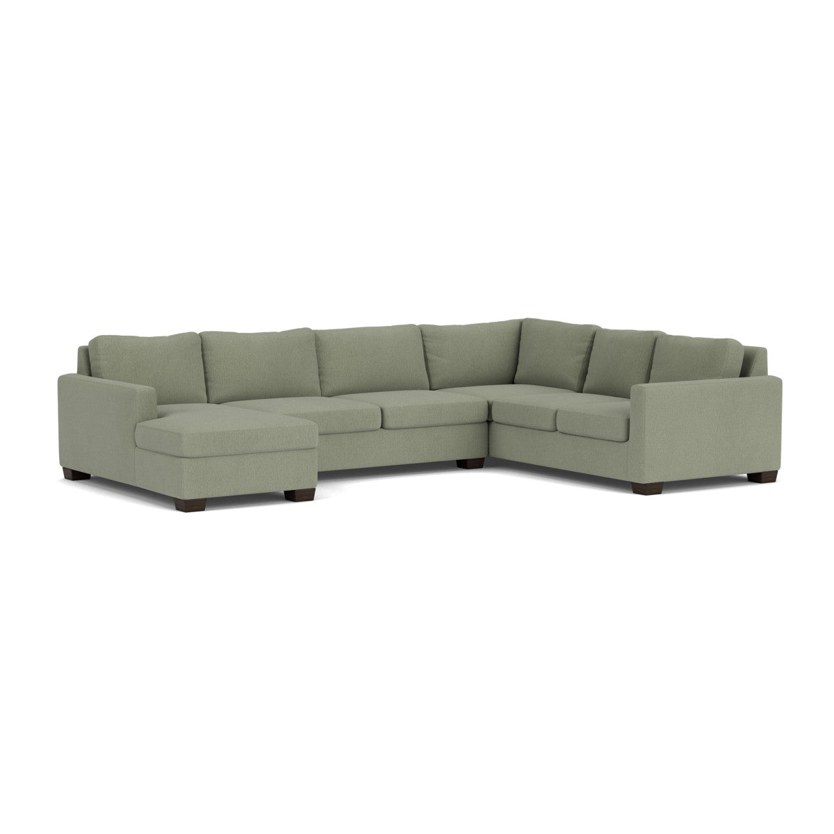 Track 141" Corner Sectionals W. Full Sleeper & Left Chaise - Amigo II Sage