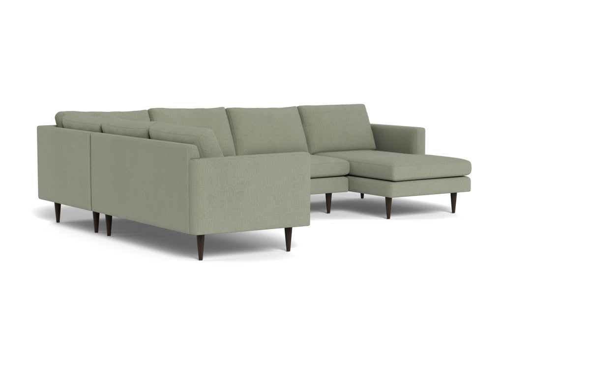 Wallace 130" Untufted Corner Sectionals w. Right Chaise - Amigo II Sage