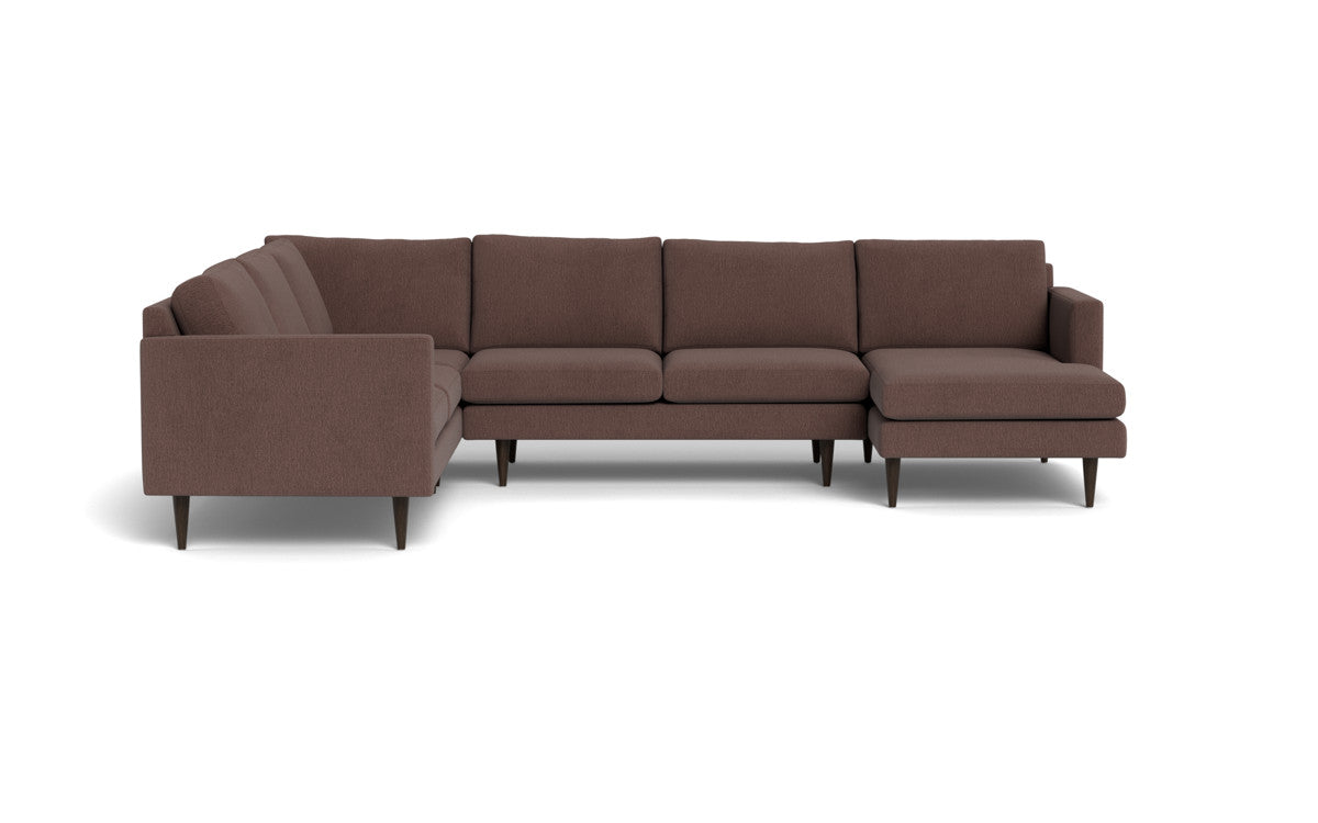 Wallace 130" Untufted Corner Sectionals w. Right Chaise - Amigo II Dusk