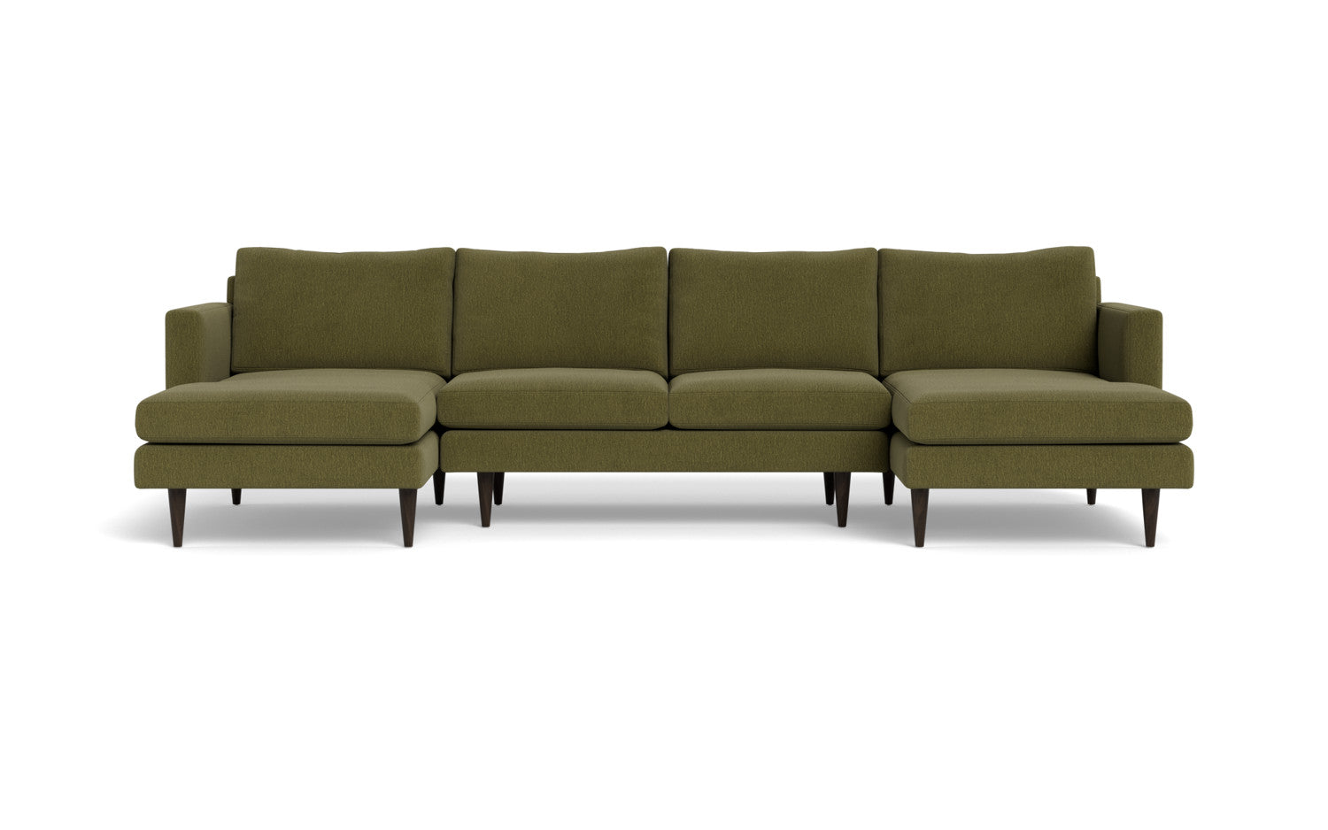 Wallace 126" Untufted Double Chaise U Sectional - Amigo II Dusk