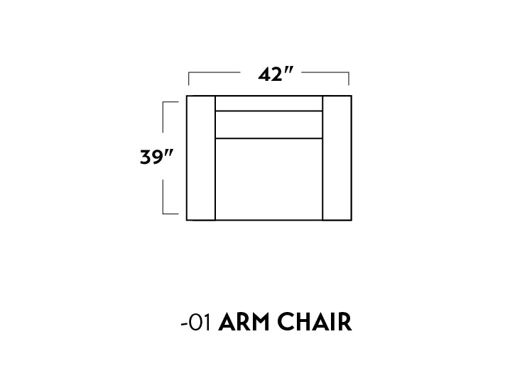 Track 36" Leather Arm Chair -