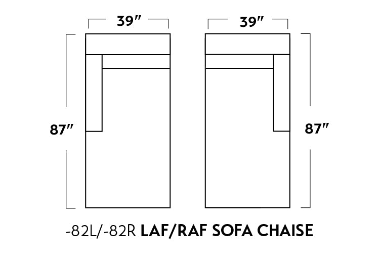 Track Raf Bumper Chaise - Peyton Slate