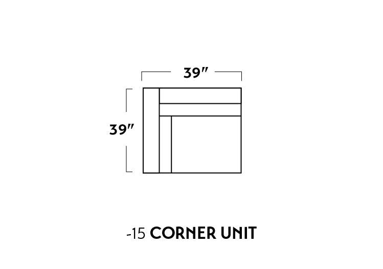 Track Leather Corner Unit - HUDSON LAGER
