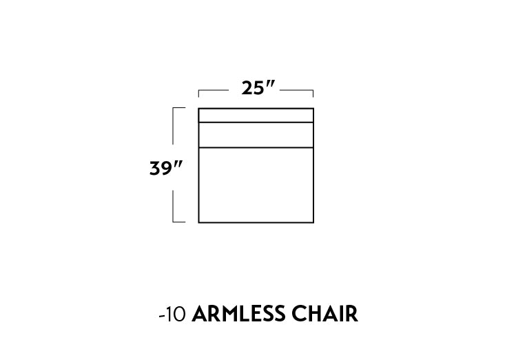 Track Armless Chair - Peyton Slate
