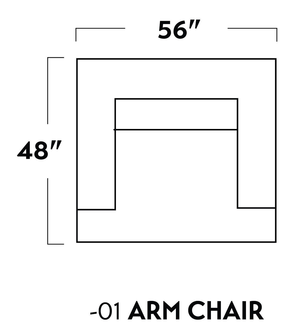 Austonian 56" Arm Chair -