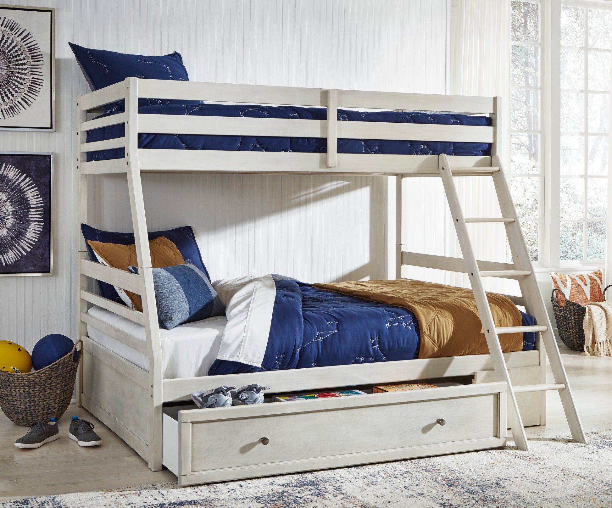 Robin Twin over Full Bunk Bed W/Storage -