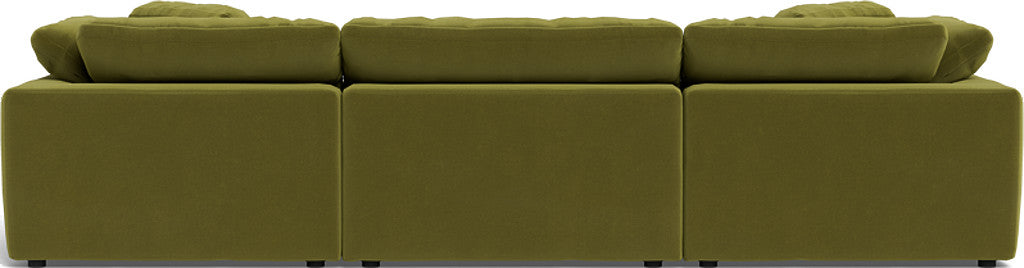 Fluffy 133.5" 3 Piece Sofa W/Double Ottoman - Dream Apple