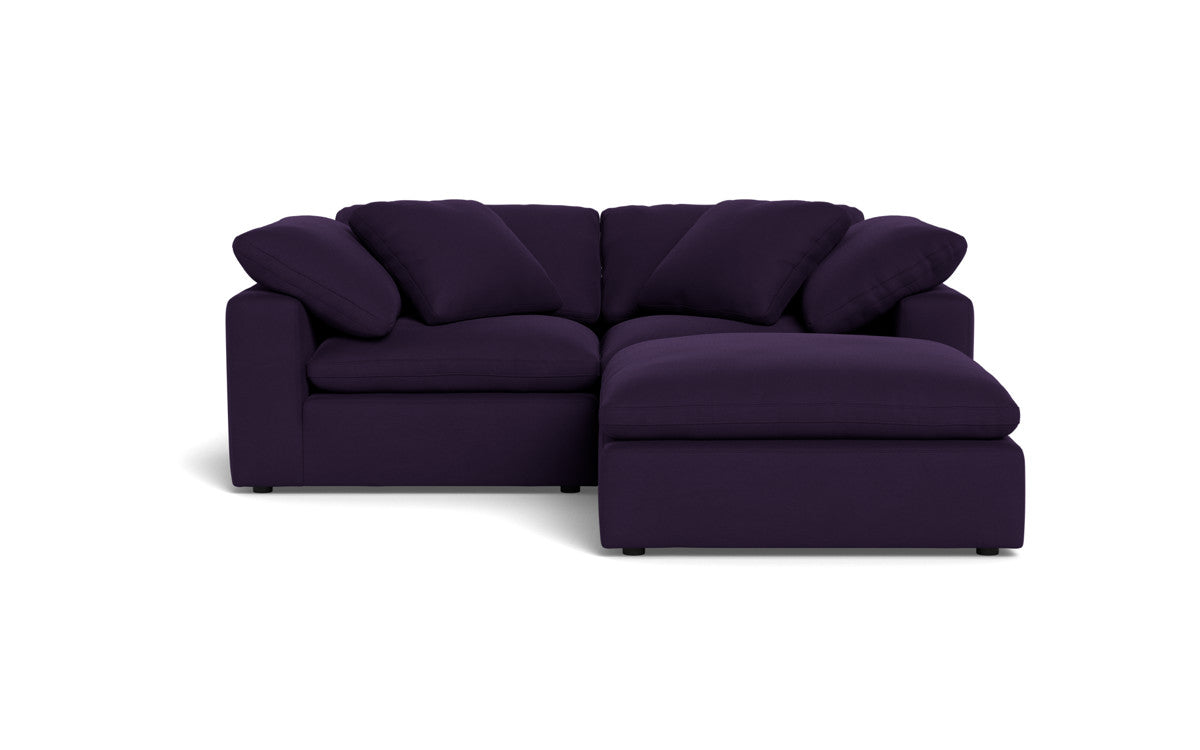 Fluffy 89" 2 Piece Sofa w/Otto - Superb Amethyst