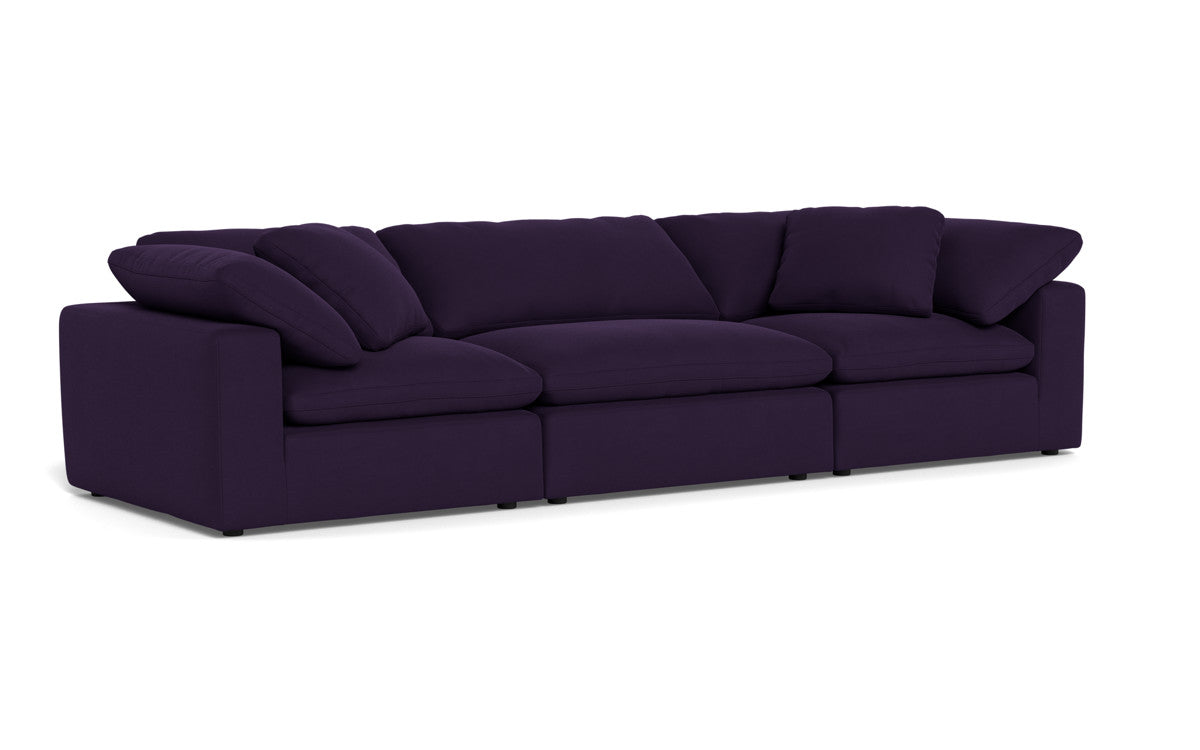 Fluffy 133.5" 3pc Sofa - Superb Amethyst