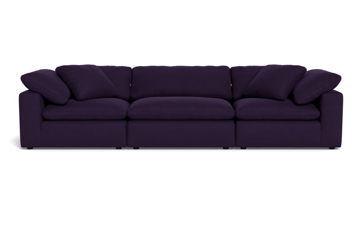 Fluffy 133.5" 3pc Sofa - Superb Amethyst