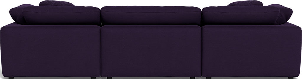 Fluffy 133.5" 3pc Sofa - Superb Amethyst