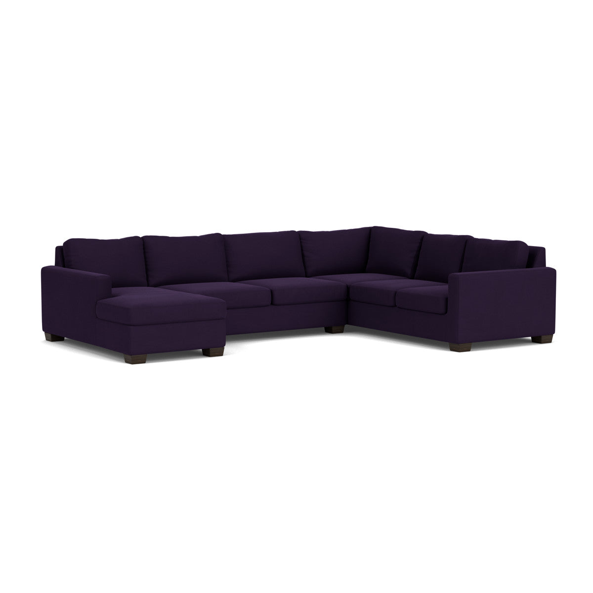 Track 141" Corner Sectionals W. Full Sleeper & Left Chaise - Superb Amethyst