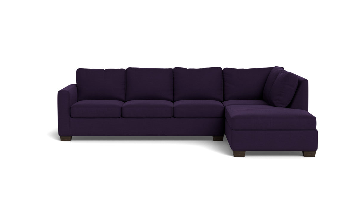 Track 121" Right Chaise Sectional - Superb Amethyst