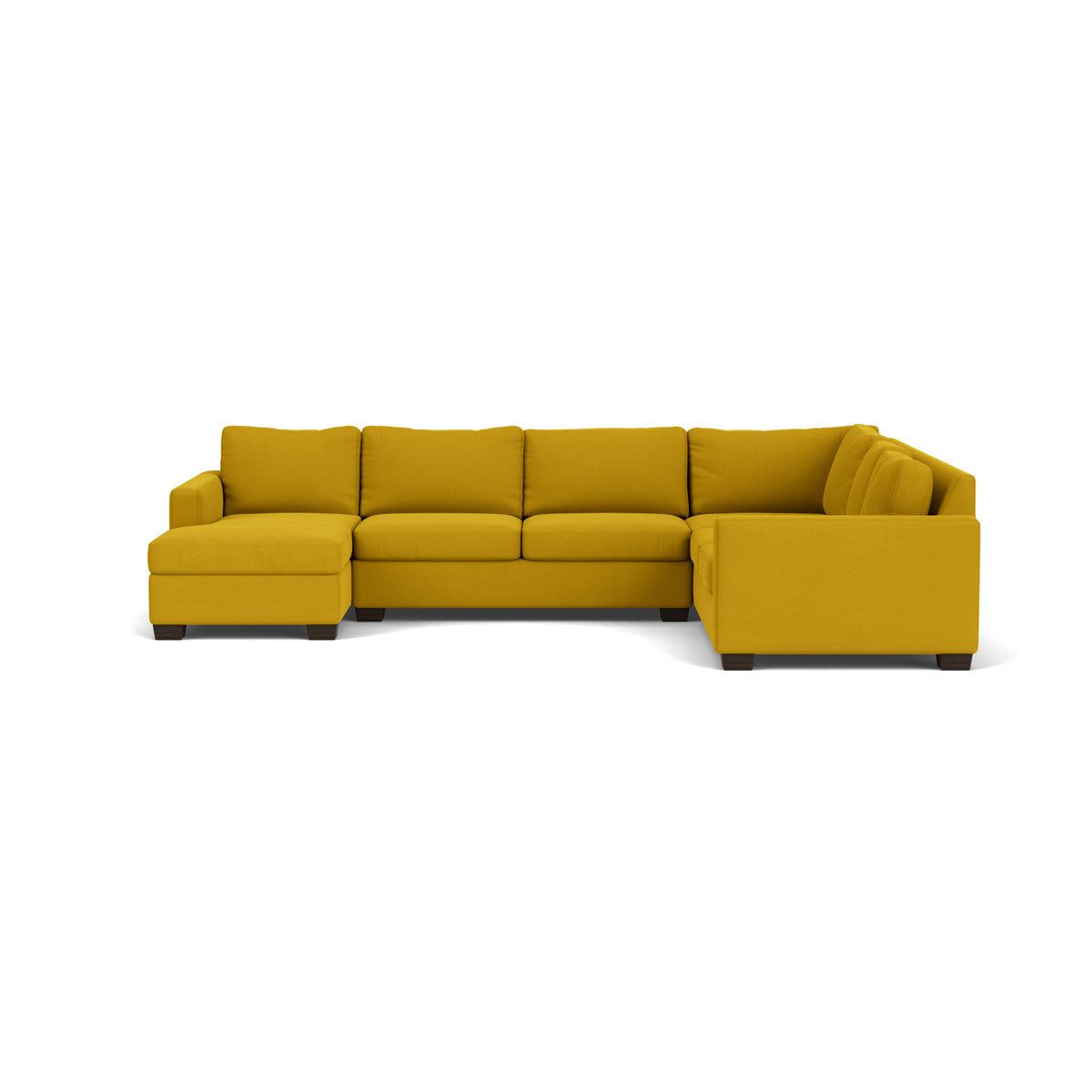 Track 141" Corner Sectionals W. Full Sleeper & Left Chaise - Sorrento Sunflower