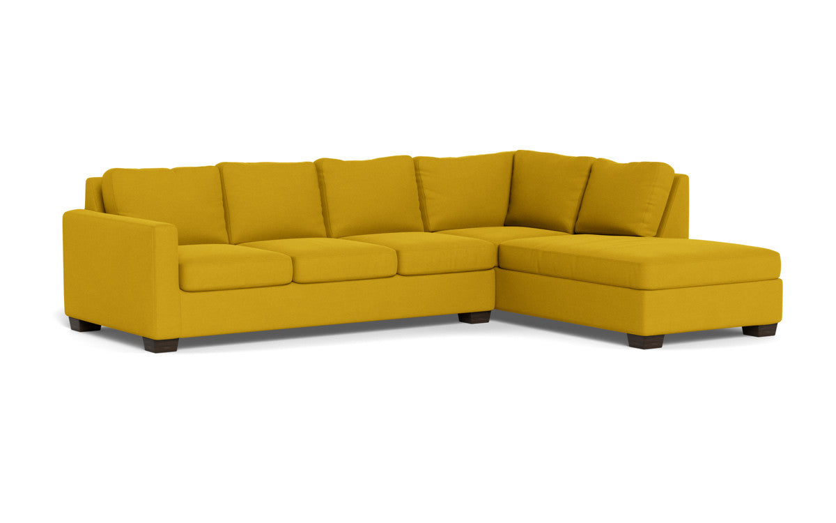 Track 121" Right Chaise Sectional - Sorrento Sunflower