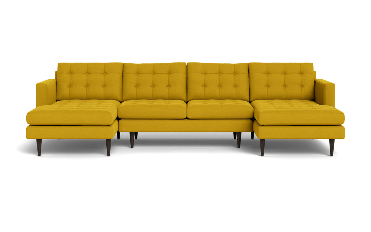 Wallace 126" Double Chaise U Sectional - Sorrento Sunflower